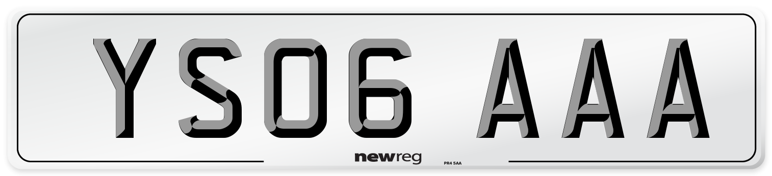 YS06 AAA Number Plate from New Reg